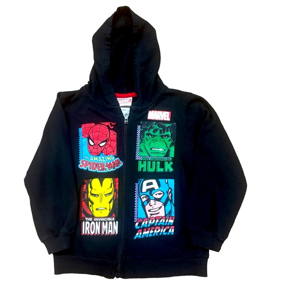Marvel Other - MARVEL SUPER HERO ZIP UP HOODED SWEATSHIRT SIZE 7 (boys).